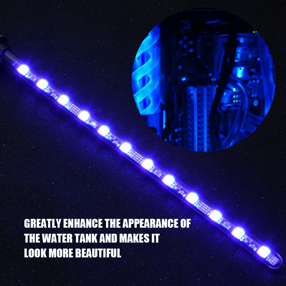 Garosa 22cm Máy tính Xi lanh Nước làm mát Bình chứa Virus Đèn ống LED Chiếu sáng Giá 209,000 Đồng*Miễn phí vận chuyển