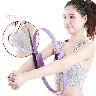 *SG seller* Pilates Ring Fitness Resistance Training Yoga Ring Double Handle Women Weight Loss Body Toning Magic Exercise Circle to Burn Fat for Home Gym Stretch for Legs Arm and Glutes