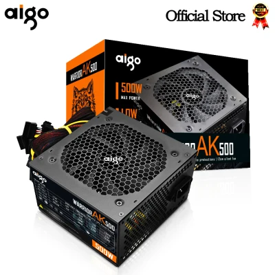Aigo AK 500W PC PSU Power Supply unit 80plus Black Gaming Quiet 120mm rgb Fan 24pin 12V ATX Desktop computer Power Supply BTC