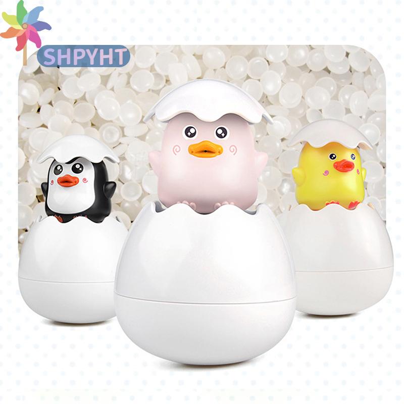 SHPYHT ของเล่นอาบน้ำในห้องน้ำสำหรับเด็กหัวเป็ดสีเหลืองเล็กๆน้อยๆของเล่นอาบน้ำสำหรับเด็กเล่นน้ำนกเพนกวินไดโนเสาร์ลอยน้ำของเล่นสำหรับอาบน้ำไข่ ราคา 67 บาท*ส่งฟรี