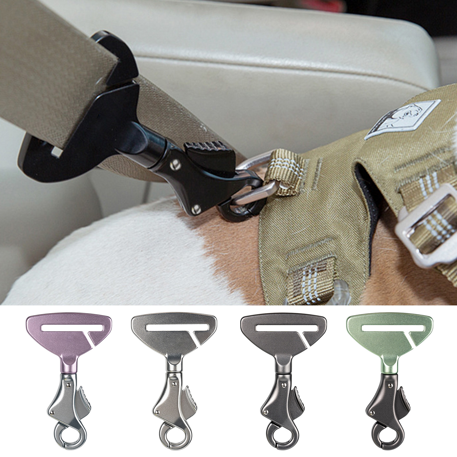 Portable Vehicle Seat Belt Lock Safety Lightweight Sturdy Long Lifespan Dog Restraint Harness for Pet Portable safety belt