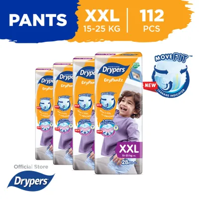Drypers Drypantz Xxl (15 - 25Kg) 28s X 4 Packs 112pcs