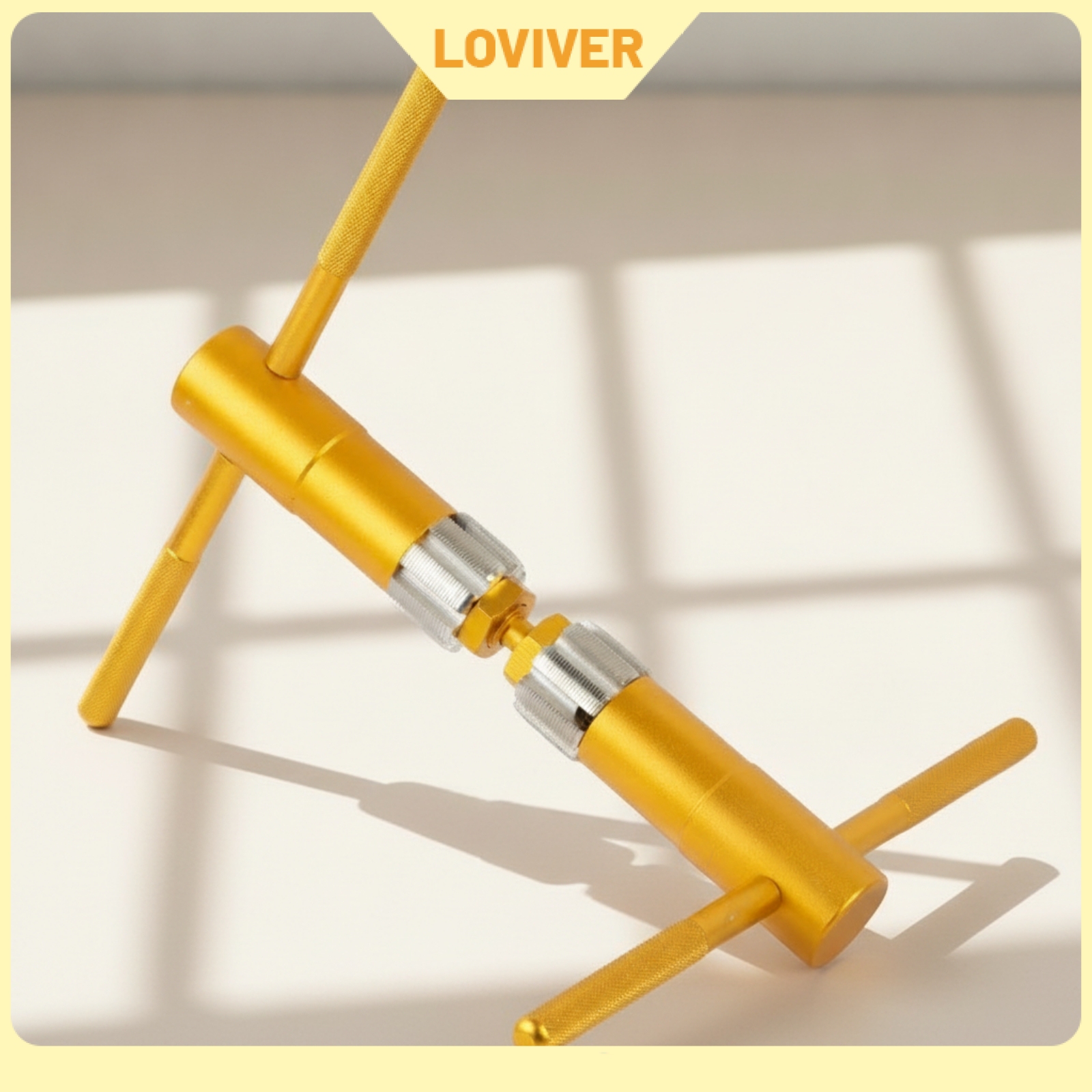 LOVIVER Anodized Bottom Bracket Tapping Tool Manual Bottom Bracket Tool with T-Handles Anti-Slip Heavy-Duty for DIY Mechanics ราคา 3,487 บาท*ส่งฟรี