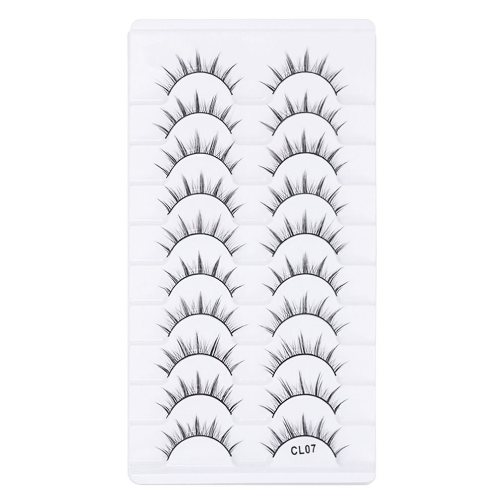 FWFHTP 10 Pairs Dải toàn bộ Lông mi giả Natrual Long Không độc hại Lông mi giả lông chồn 3D Thời trang nữ Thủ công Dụng cụ trang điểm mắt Nối mi - 7