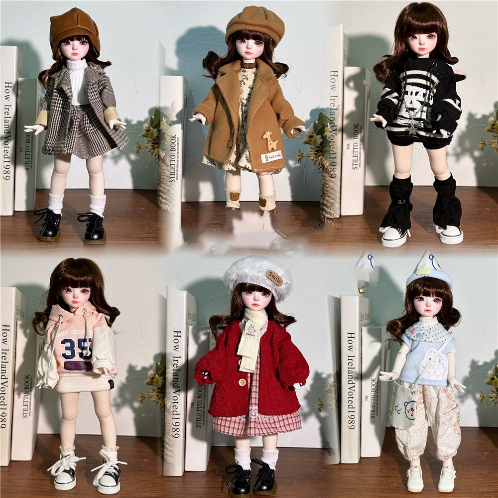 OKDEALS Thủ công Chân váy BJD 1/6 1/6 Bjd 23cm búp bê Tự làm Quần áo búp bê 30cm Ngọt ngào Thay thế Nhìn chung của búp bê Búp bê cotton