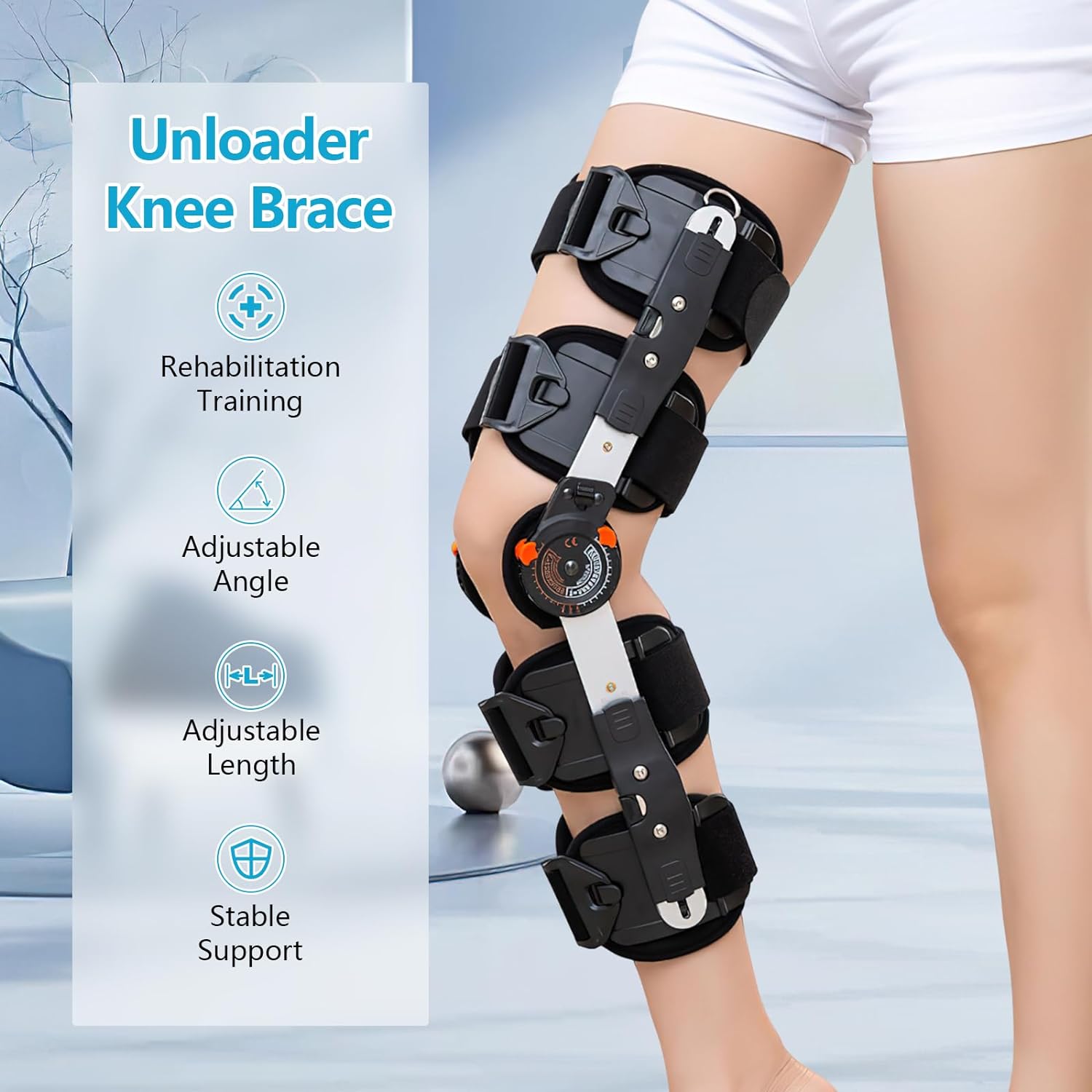 iKeener Unloader Knee Brace, Hinged ROM Knee Brace Post OP Knee Immobilizer for ACL, MCL and PCL Injury, Orthopedic Rehab, Post Op, Meniscus Tear ราคา 3,550 บาท*ส่งฟรี