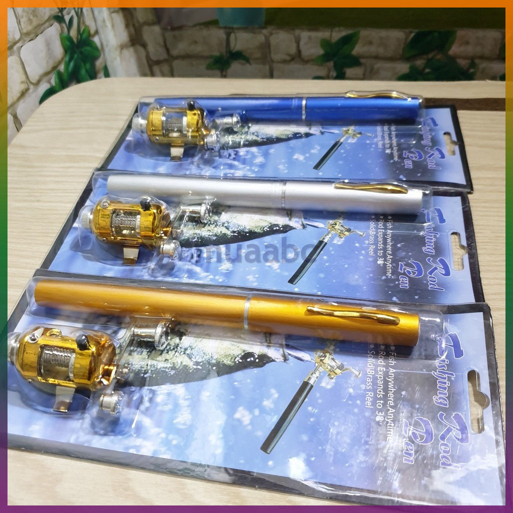 Bộ Cần Câu Cá Mimi Hình Cây Bút kèm Máy Ngang