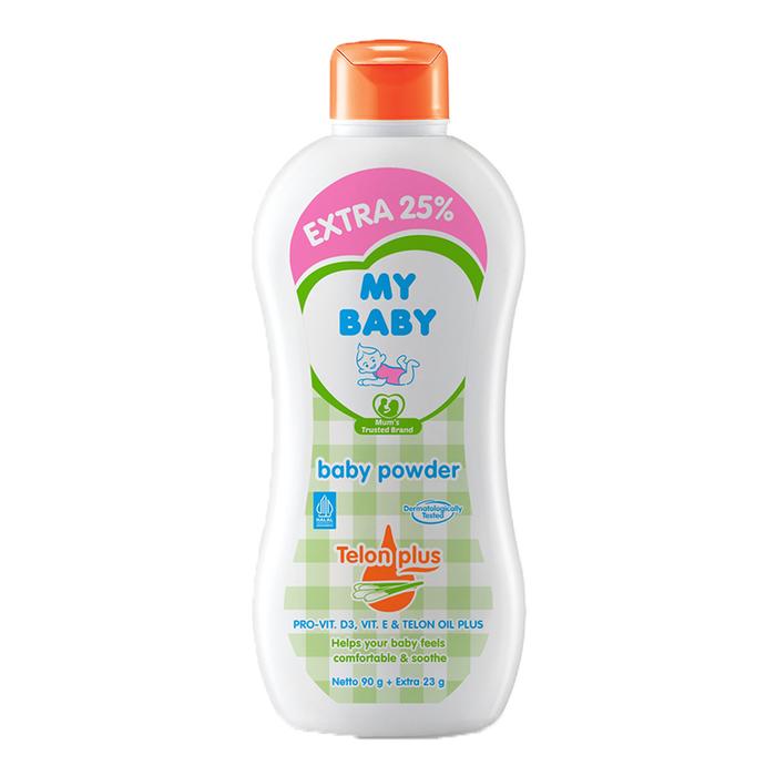 My Baby Powder Telon Plus Melembabkan Kulit Bayi (100 + 25 Gram)