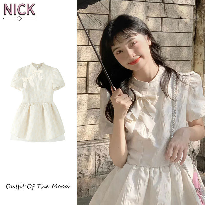 Váy xòe công chúa nữ Đầm trắng Nick