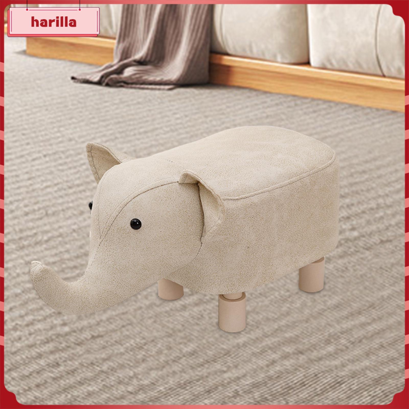 harilla Footrest Ottoman Removable Cover Shoes Changing Stool Animal Footstool Room Decor for Porch Entryway Balcony Hallway Office