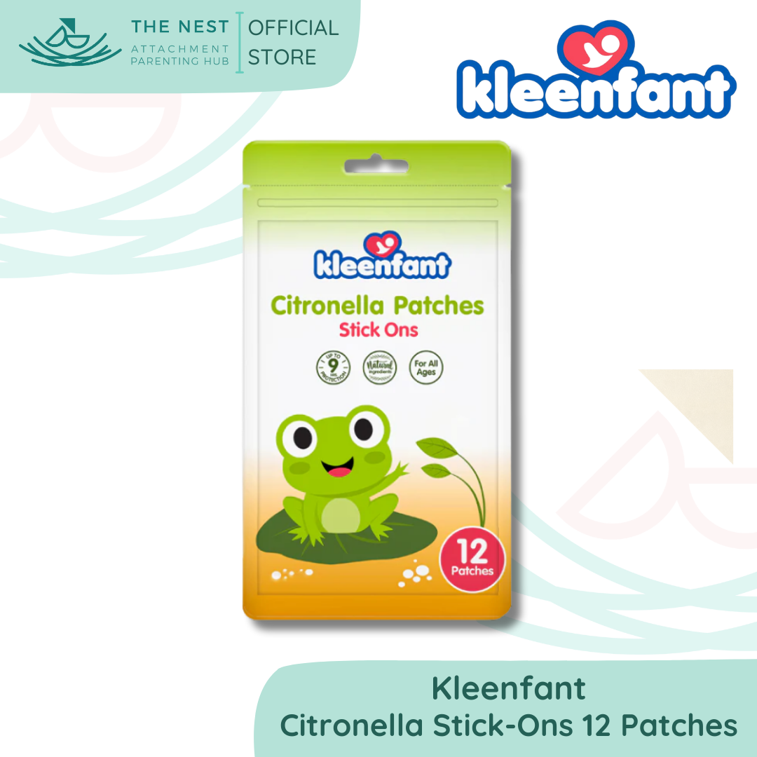 Kleenfant Citronella Stick-Ons 12 Patches | Mosquito Repellent Stickers for Babies Toddlers & Kids | Gentle Effective & Travel-Friendly