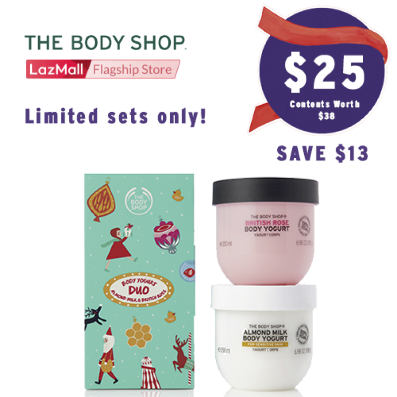 Buy The Body Shop Almond Milk & British Rose Body Yogurt Duo Singapore