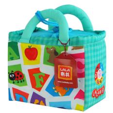 26 PCS Baby Early Educational Double-faced Color A-Z Letter Words Learning Soft Fabric Cloth Book Card with Storage Bag - intl