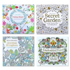 4 Pcs Secret Garden Coloring Graffiti Book For Children Adult Relieve Stress Kill Time Painting Drawing
