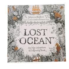 LALANG Secret Garden Lost Ocean Painting Coloring Book English Edition 24 Pages