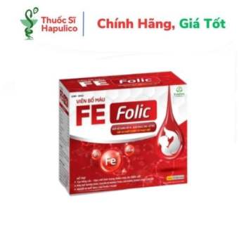 Viên Bổ Máu Fe Folic - Giúp Bổ Sung Sắt Iii, Acid Folic Cho Cơ Thể - Sắt Iii Chiết Xuất Từ Thực Vật Không Nóng, 100 viên