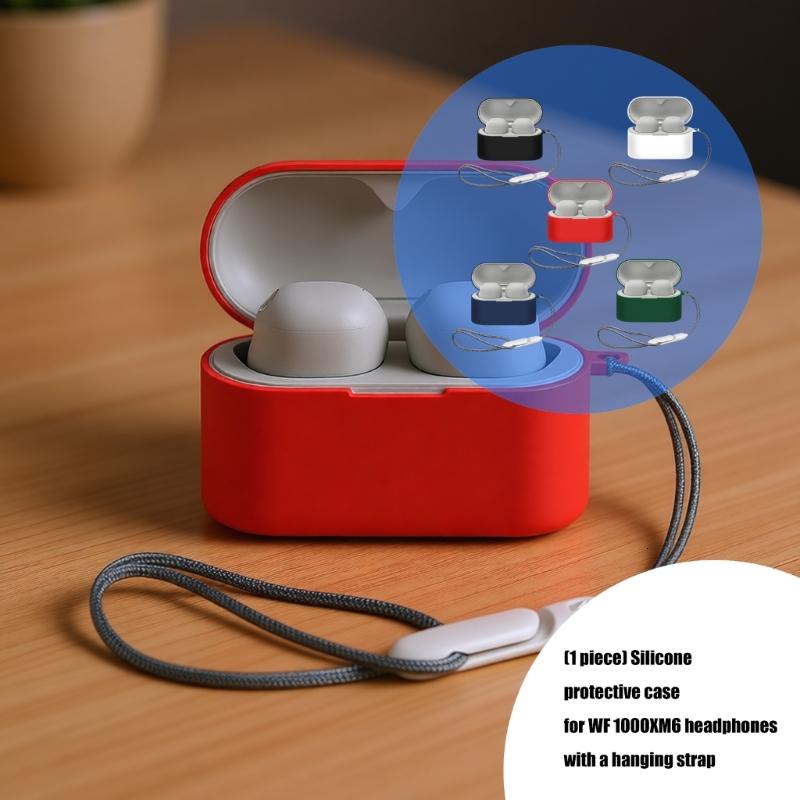 Soft Case with Detachable Rope Ergonomic Comfort Thin Silicone Skin Dustproof & Water Resistant for WF-1000XM6 Giá 92,000 Đồng*Miễn phí vận chuyển