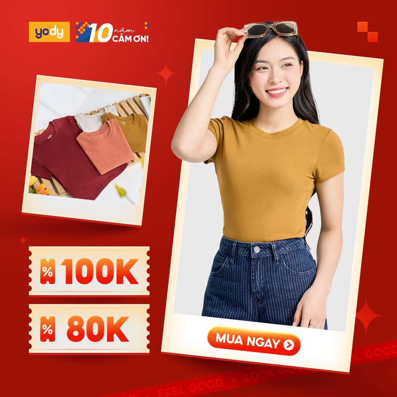  Áo thun T-shirt nữ Yody form Slimfit vải thun Rib Cotton mềm mại TSN7275 