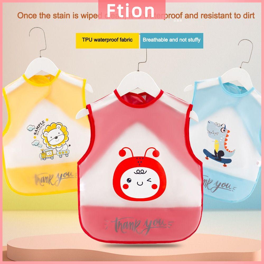 FTION Chống thấm nước Yếm cho bé Không tay Bẩn Khăn ăn cho trẻ em Mềm mại Khăn quàng cổ trẻ em