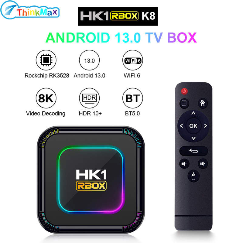HK1 RBOX K8 4K Media Player RK3528 Quad Core 64-bit Cortex-A53 CPU TV Box Surround Sound Home Smart Digital Player Set Top Box ราคา 983 บาท*ส่งฟรี