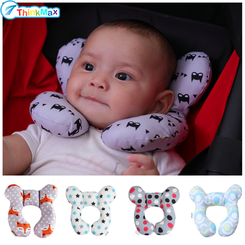 U-shape Baby Head Shaping Pillow Toddler Infant Car Seat Protection Headrest Cushion ราคา 106 บาท*ส่งฟรี
