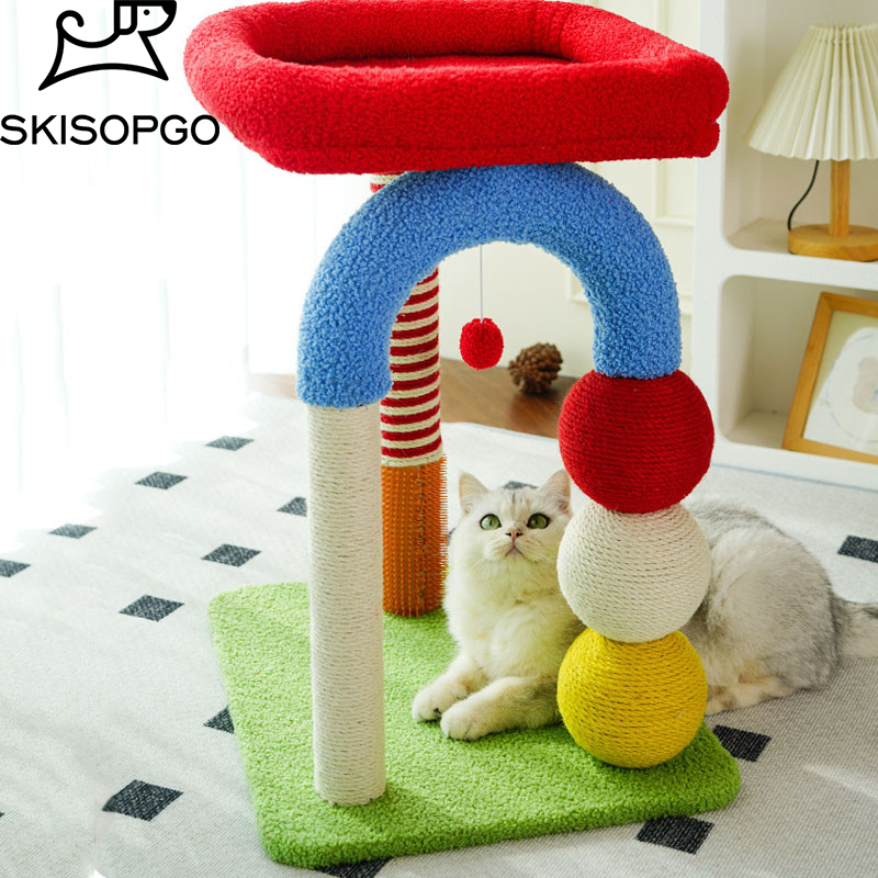 SKISOPGO คอนโดแมว กรอบปีนแมว มัลติฟังก์ชั่น ของเล่นแมว ที่ลับเล็บแมว ตกแต่งบ้านสวย ราคา 855 บาท*ส่งฟรี