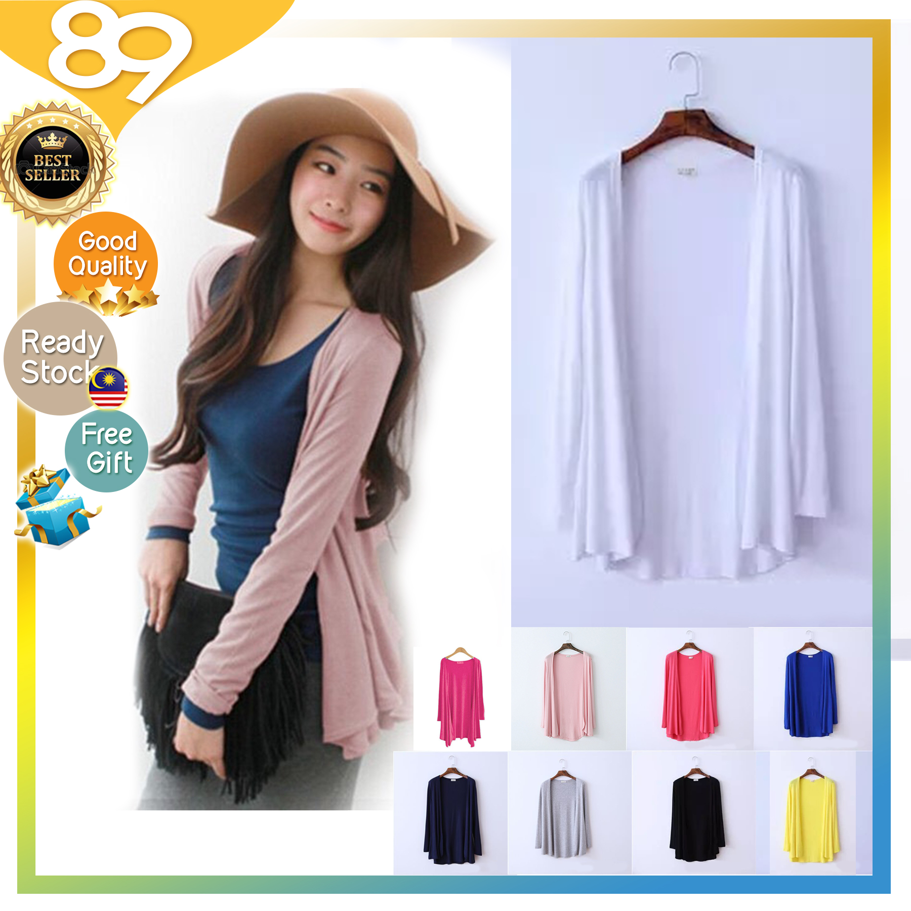 blouse cardigan muslimah