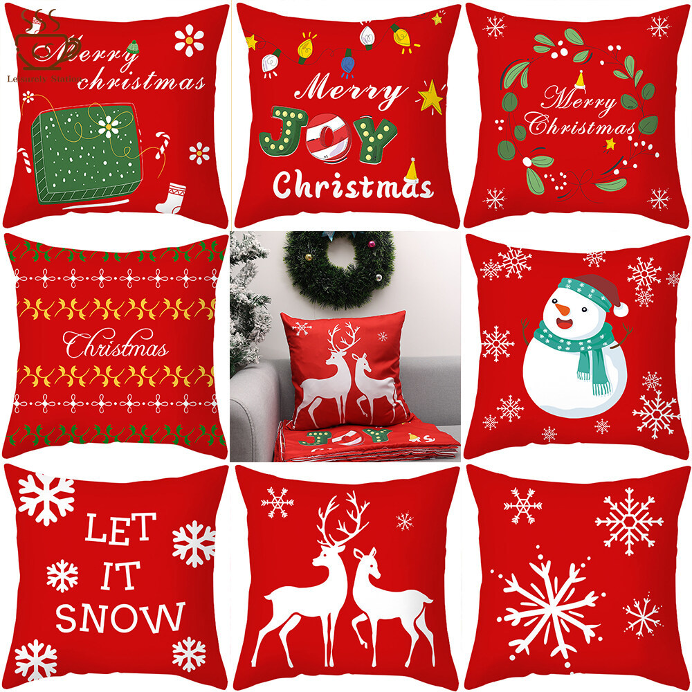  45x45cm Giáng Sinh bọc gối Đầy Màu Sắc In Mô Hình bọc gối Cho Nhà Khách Sofa phòng Trang Trí vỏ gối vuông 