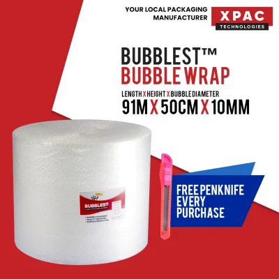 91m/20m/10m Bubble Wrap BubbLest™ [FREE PENKNIFE] Bubble Packaging Material Direct Singapore Manufacturer | Bubblewrap | Clingwrap | Plasticwrap | Cling Wrap | Plastic Wrap | Bubble Roll