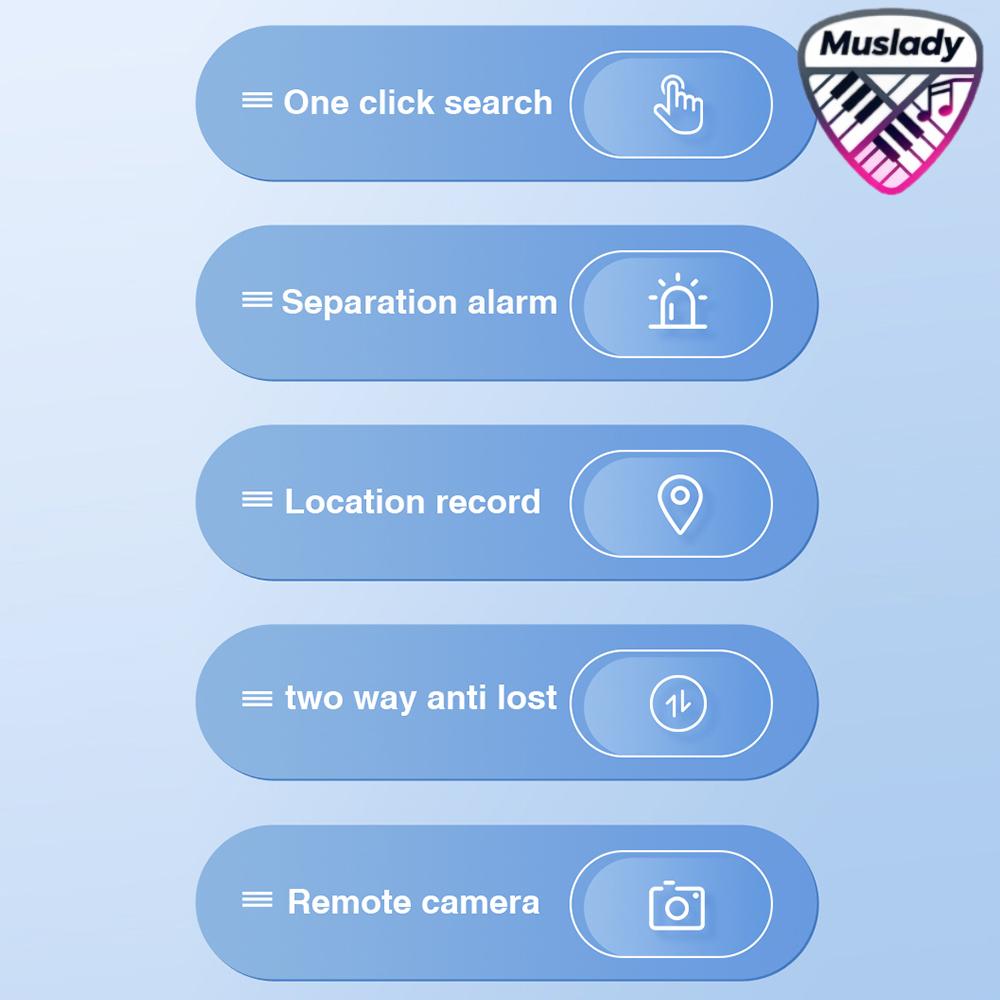 MUSLADY มินิสมาร์ทสี่เหลี่ยม Anti-lost Key Finder อุปกรณ์ป้องกันการสูญหาย S5 สีขาว (กล่องสี) ราคา 104 บาท*ส่งฟรี