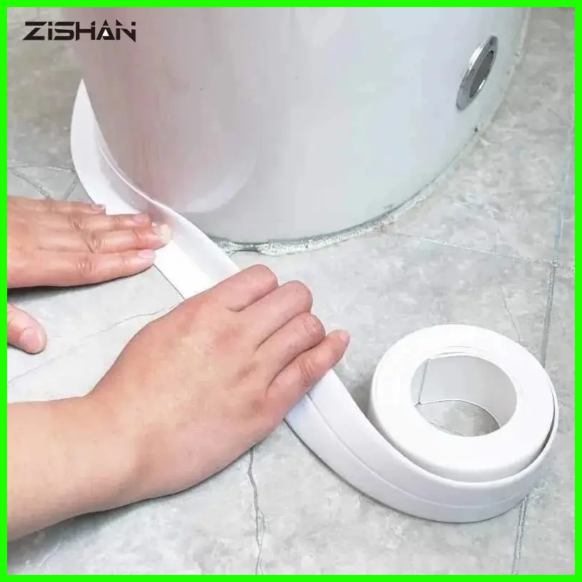 {HOT QEDUJEFUJ 553} Shower Bath Sealing Tape Strips PVC Self Adhesive Waterproof Wall Sticker for Bathroom Kitchen Seal Caulk Strip Sink Mold Proof