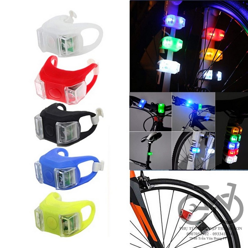 Đèn ếch silicon gắn xe đạp với 2 bóng led và 3 chế độ sáng