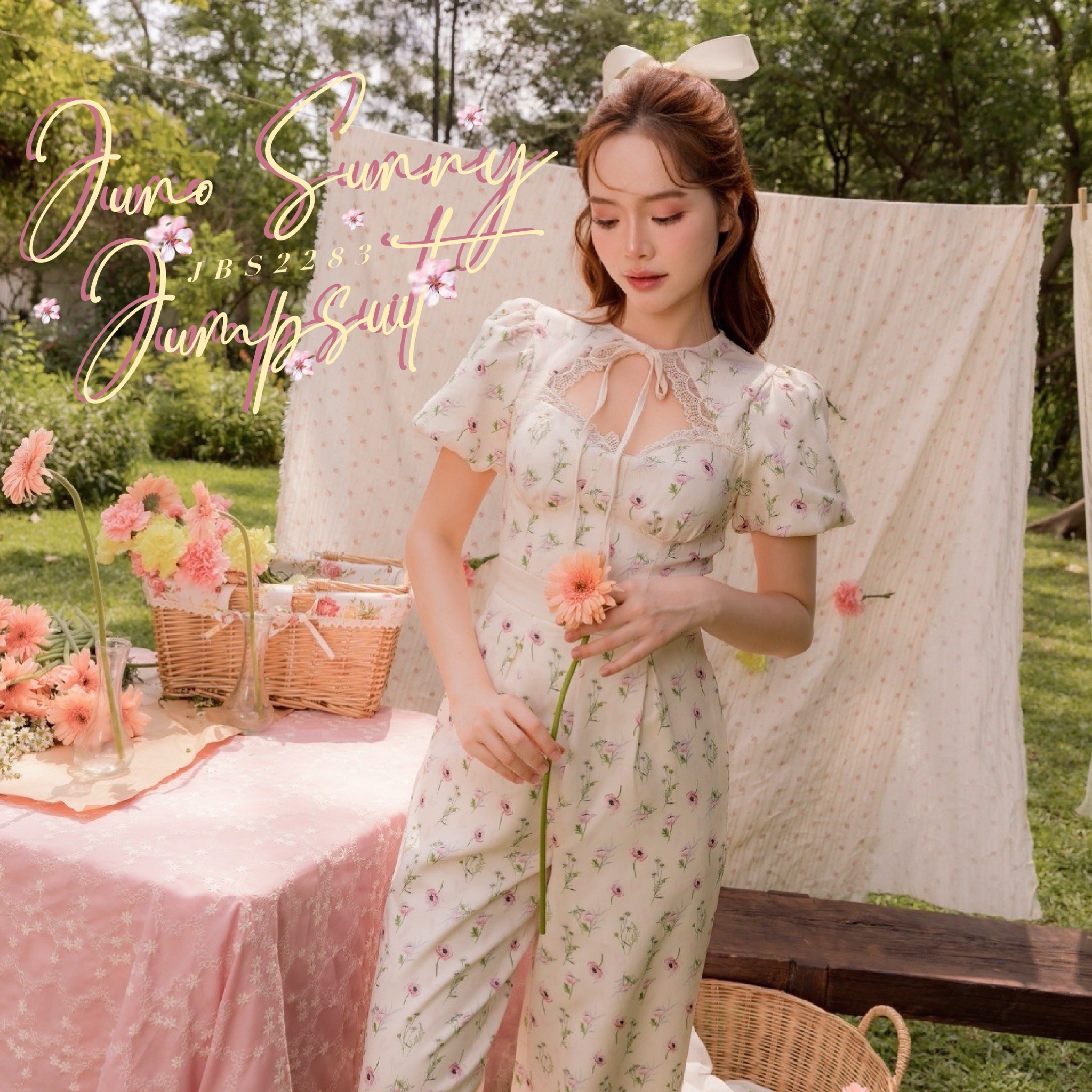 #JBS2283 Juno Sunny Jumpsuit ราคา 990 บาท*ส่งฟรี