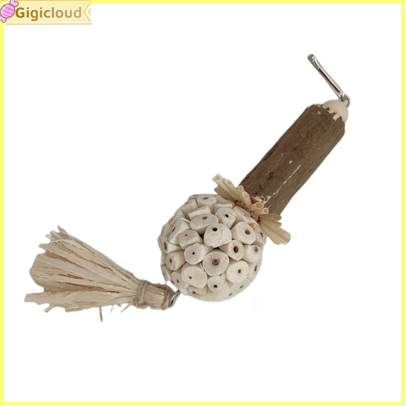 Gigicloud Bird Toys Natural Sola Balls Foraging Toy Hanging Bird Chewing Accessories For Parrot Hamsters Rabbits ราคา 58 บาท*ส่งฟรี