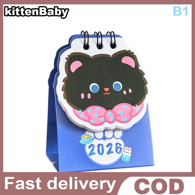 kittenBaby 2026 Ngựa Năm Mini Bàn Lịch Phim Hoạt Hình Cuộn Dây Di Động Hàng Tháng Lịch Kế Hoạch Văn Phòng Và Trang Trí Nội Thất Năm Mới Hiện Nay