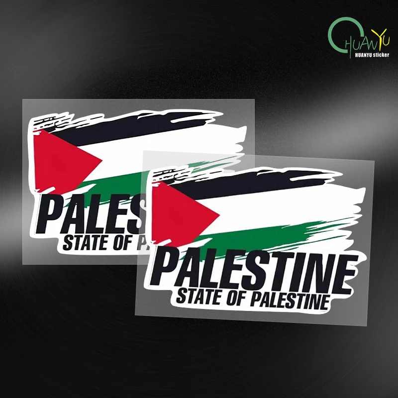 【Lanse life】 Palestine Flag Bumper Stickers Motorcycle Racing National Flag Off Road Decal World Pea