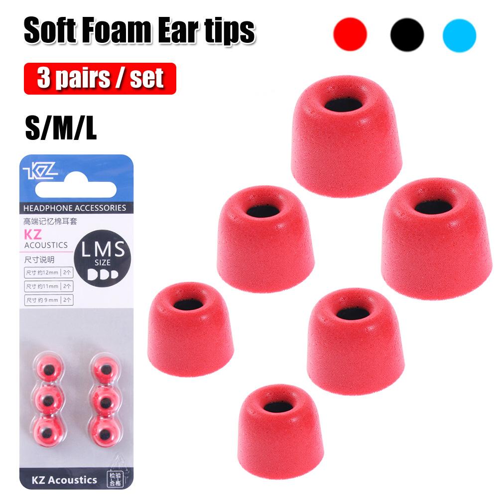 123ZOUUI 3 Pairs Mới Đối với tai nghe Earphone Trong tai Miếng đệm tai Bộ nhớ đầy Khuyên tai Mẹo tai