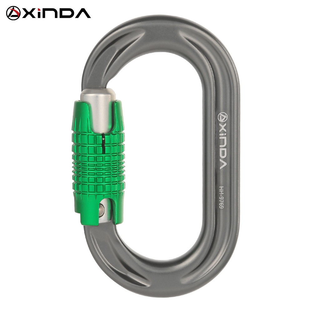 24KN/2400kg Leo núi cúi xuống Leo núi Móc O Shape Security Master Ba phần Khóa tự động Escalade Thiết bị