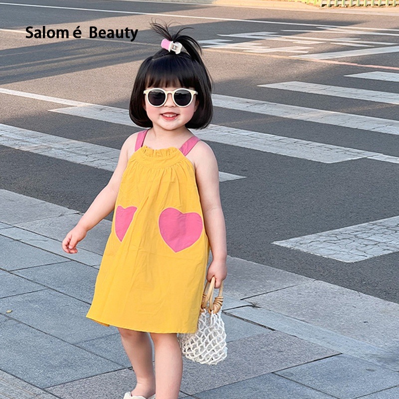 Salomé Beauty Super cute princess dress with pockets, summer style, suitable for girls ราคา 177 บาท*ส่งฟรี