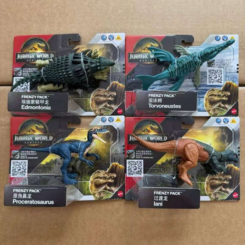 Chính hãng Mô hình khủng long Jurassic World Edmontonia Lani, bộ đồ chơi FRENZY PACK, tượng động vật sưu tầm, quà tặng cho trẻ em theo chủ đề phim