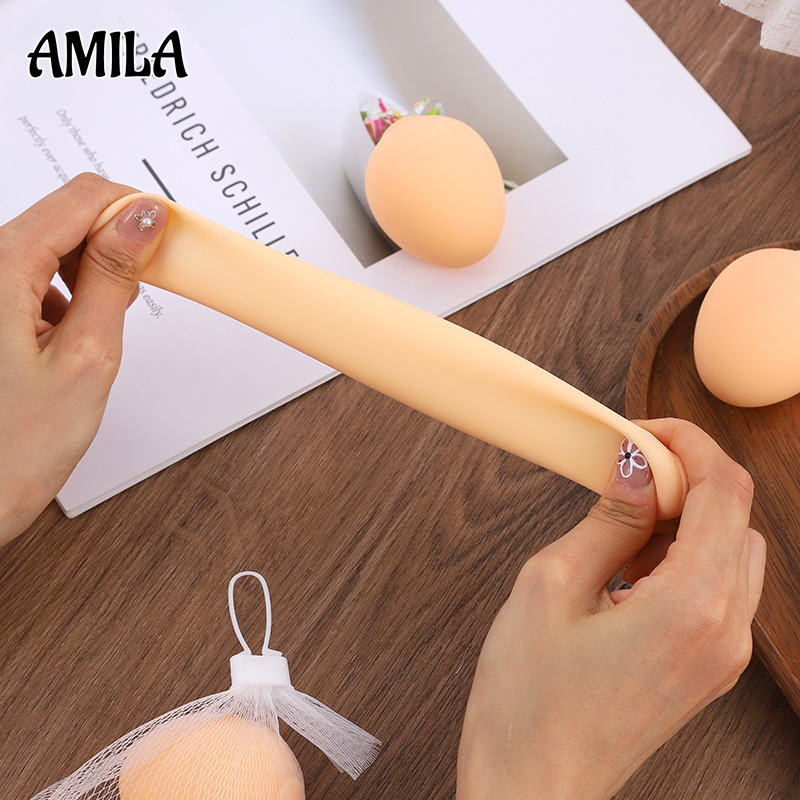 AMILA Realistic Egg Squishy Stress Relief Toy TPR Slow Rebound Anti-Stress Plaything for Adults and Kids ราคา 24 บาท*ส่งฟรี