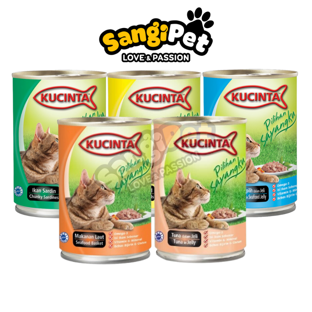 Pate Kucinta cho mèo lon 400gr, pate dinh dưỡng, tiết kiệm