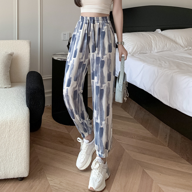 Casual High-waist Wide-leg Pants Women Spring and Summer Korean