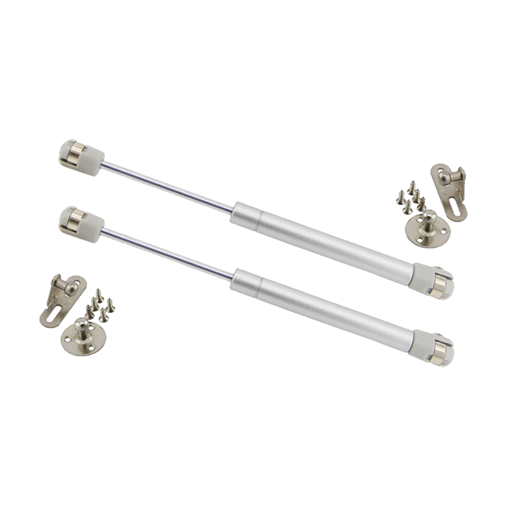 【New Arrival】 80N/100N/120N Hydraulic Furniture Door Lift Support Stay Soft Close Open 2pcs Hydraulic Gas Stay Holder Silent Cabient Hardware