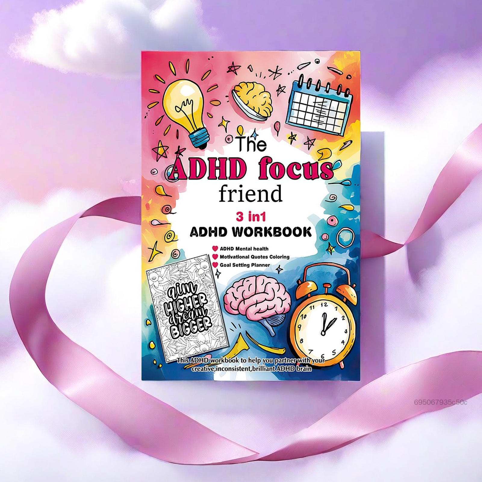 Aldult ADHD Sức Khỏe Tâm Thần Sách Tô Màu Sức Khỏe Tâm Thần Tô Màu Giảm Căng Thẳng Tạp Chí Quà Tặng Giáng Sinh Sinh Nhật HU-VN