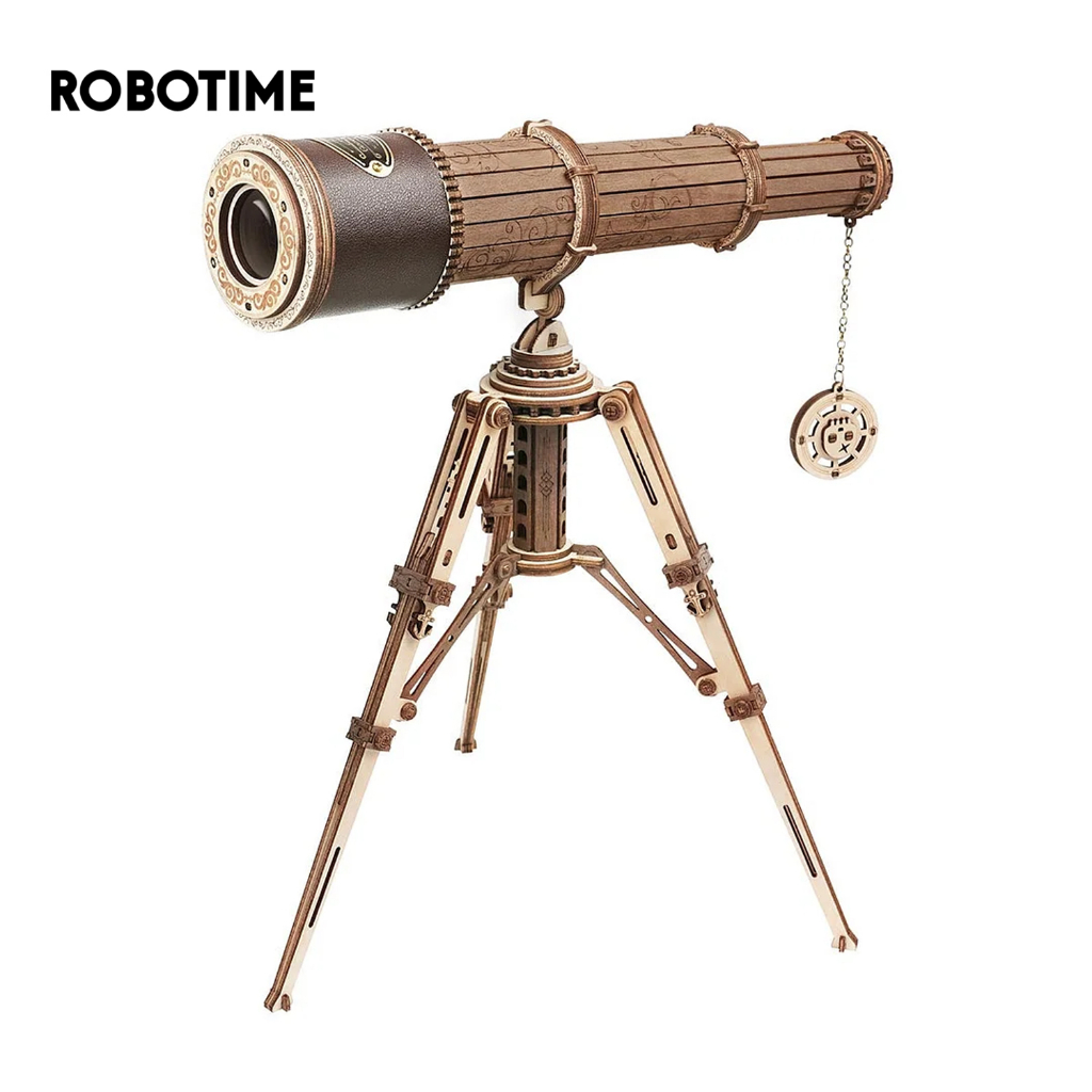 Robotime Mô Hình Gỗ 3D Tự Lắp Ráp. ROKR Kính Viễn Vọng Monocular Telescope