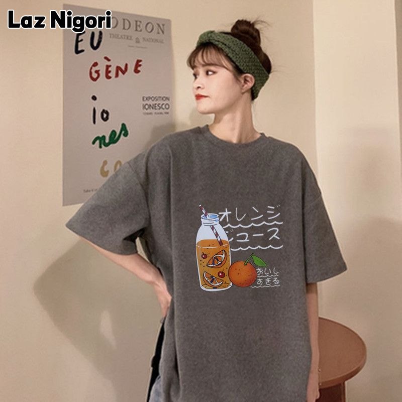 Laz Nigori Female Cute Cartoon Printed Loose T-shirt - ยี่ห้อ Laz Nigori ราคา 108 บาท*ส่งฟรี
