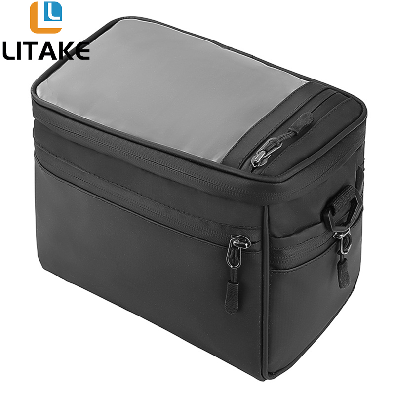 Litake xe đạp chất lượng cao Túi treo tay lái xe đạp đa chức năng khung trước Top Ống Túi lưu trữ cho phổ xe máy xe tay ga