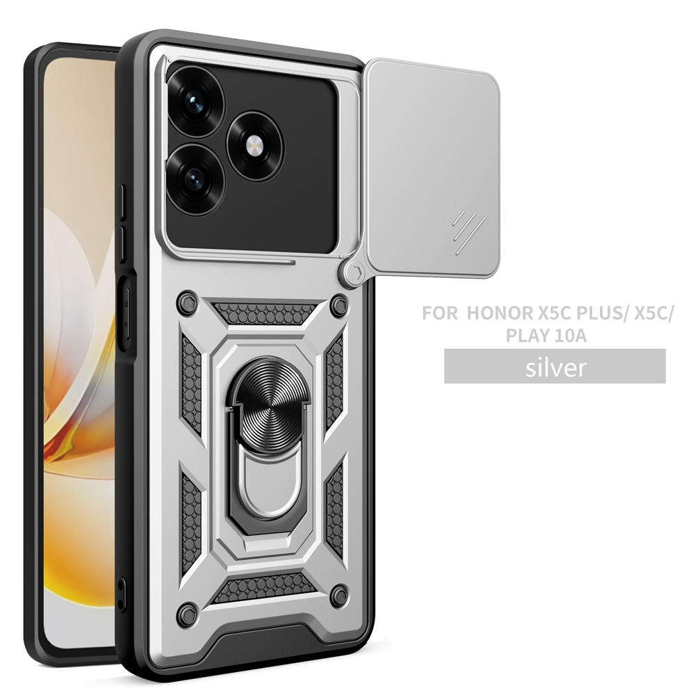 Armor Funda For Honor X5C HonorX5C Plus 4G Case Car Magnetic Holder Ring Phone Case For Honor X5C Plus Lens Protect Cover - Image 3