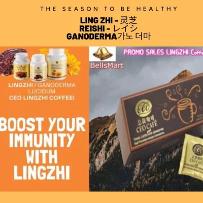 CEO Coffee 4 in 1 with sugar (20 Sachet per box ) with Lingzhi Coffee